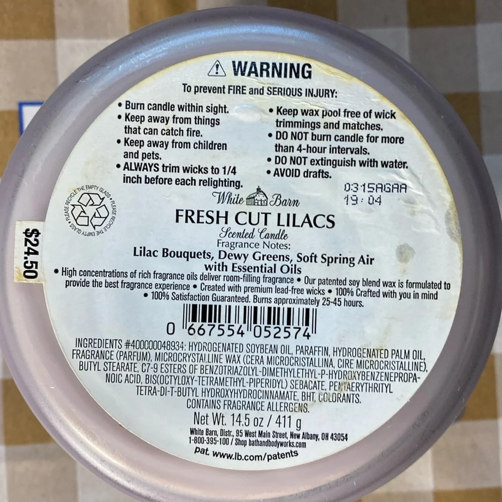 Bath & Body Works Fresh Cut Lilacs 3 Wick Candle